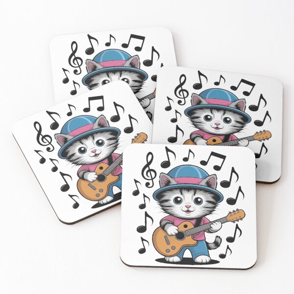 Item preview, Funny Guitar Cat designed and sold by QuiteOrbit.
