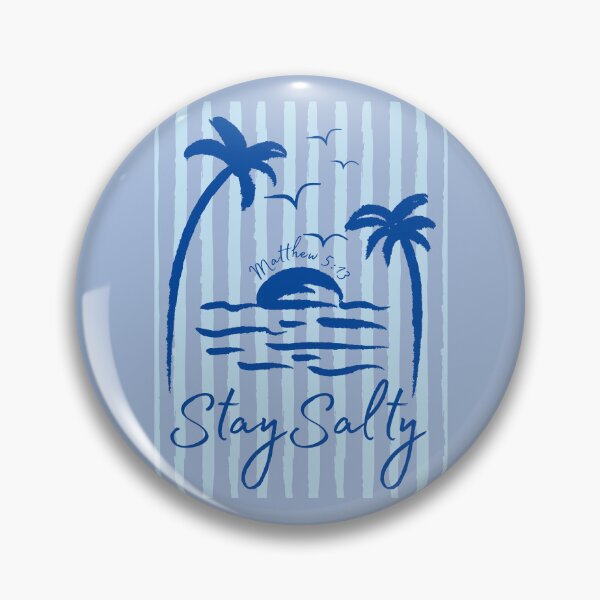 Item preview, Stay Salty Matthew 5 13 Bible Verse Christian Beach Lover Palm Tree Sun Waves designed and sold by Forevermore.