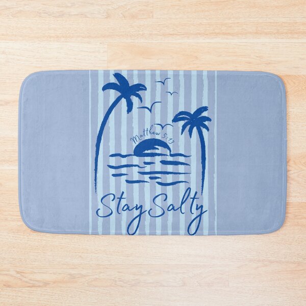 Item preview, Stay Salty Matthew 5 13 Bible Verse Christian Beach Lover Palm Tree Sun Waves designed and sold by Forevermore.