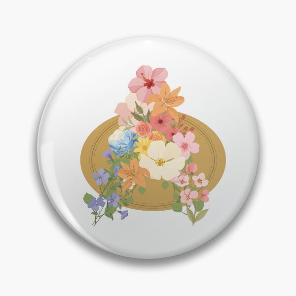 Item preview, Floral Starfleet Pin (Multicolor) designed and sold by RoseDesigns05.