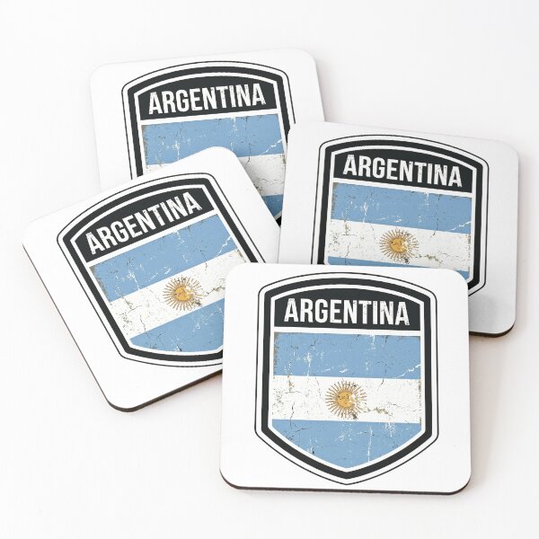 Item preview, Argentina Flag Shield Worn designed and sold by Linds + Enzo Designs.