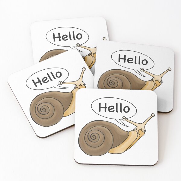 Item preview, Hello Snail Goofy Cartoon designed and sold by ProDigital-Art.