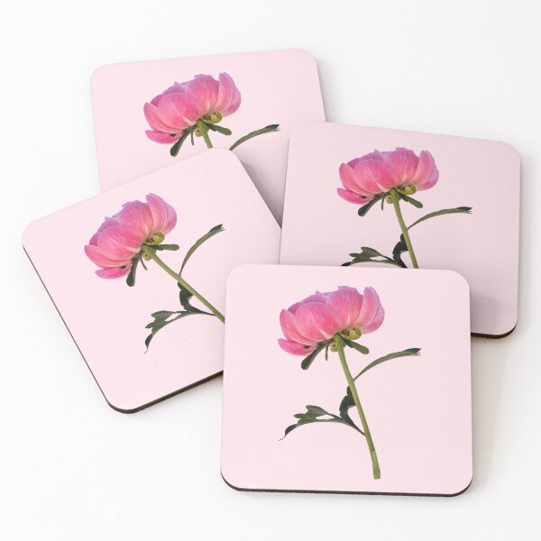 Item preview, Pink peony flower with stem designed and sold by KRFNatureGifts.