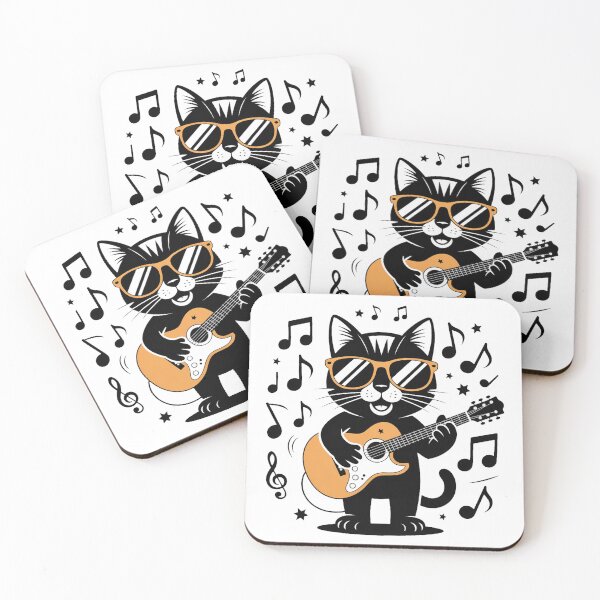 Item preview, Guitar Cat Cool Design designed and sold by QuiteOrbit.