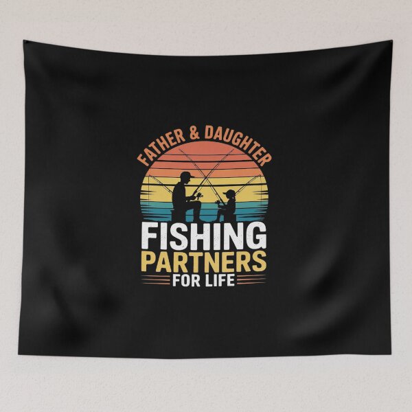 Item preview, Fisherman Dad and Daughter Fishing Partners For Life designed and sold by BlassmausArt.