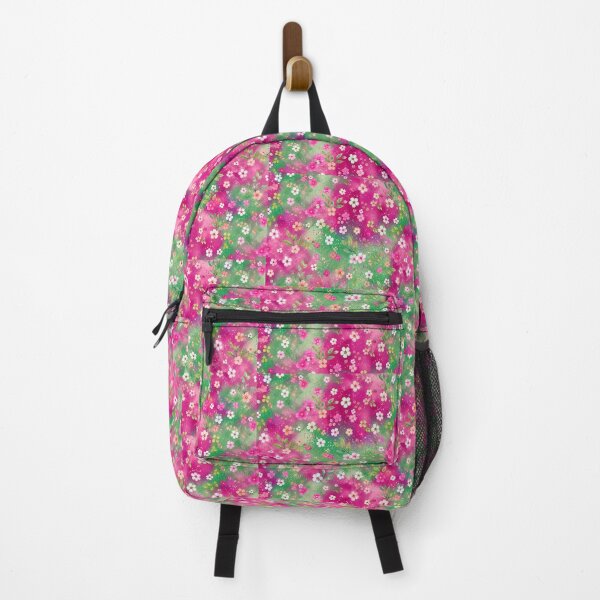 Item preview, Soft Watercolor Cherry Blossom Seamless Pattern – Fuchsia and Moss Green. designed and sold by KeerthiCuteFind.