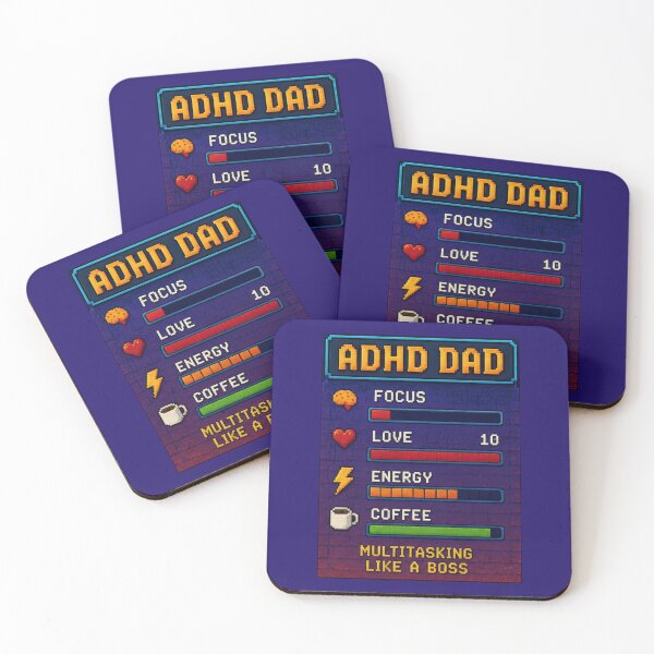 Item preview, ADHD Dad Multitasking Like a Boss Funny Gamer Stats Father's Day Gift designed and sold by CollectionsJEm.