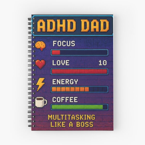 Item preview, ADHD Dad Multitasking Like a Boss Funny Gamer Stats Father's Day Gift designed and sold by CollectionsJEm.