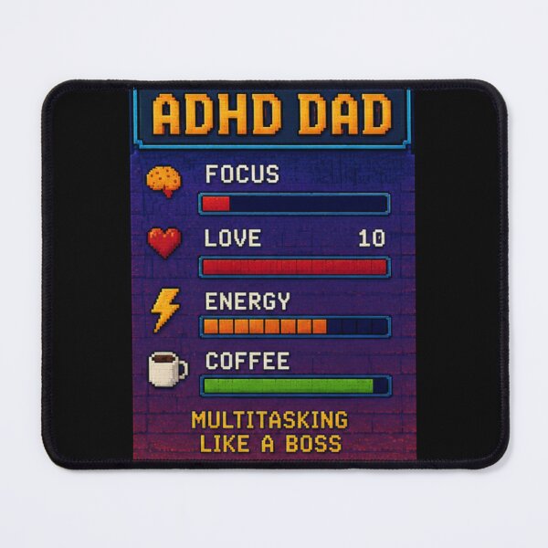 Item preview, ADHD Dad Multitasking Like a Boss Funny Gamer Stats Father's Day Gift designed and sold by CollectionsJEm.