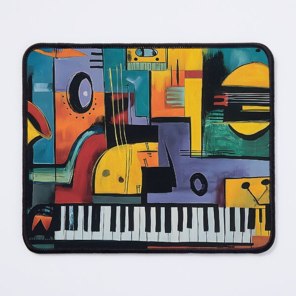 Item preview, Abstract Musical Harmony Composition - Bold Geometric Instruments with Vibrant Rhythm Inspired Art designed and sold by OlfactoART Studio.