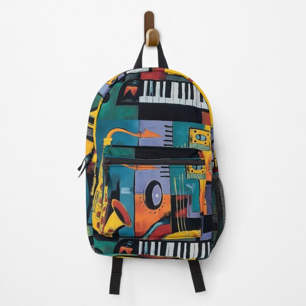 Item preview, Abstract Musical Harmony Composition - Bold Geometric Instruments with Vibrant Rhythm Inspired Art designed and sold by OlfactoART Studio.