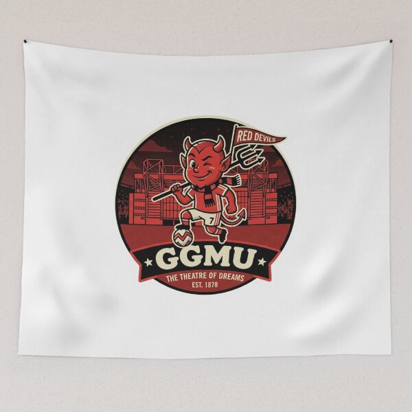 Item preview, Vintage Manchester Red Devils Football Mascot Sticker Illustration designed and sold by Deviantfant.