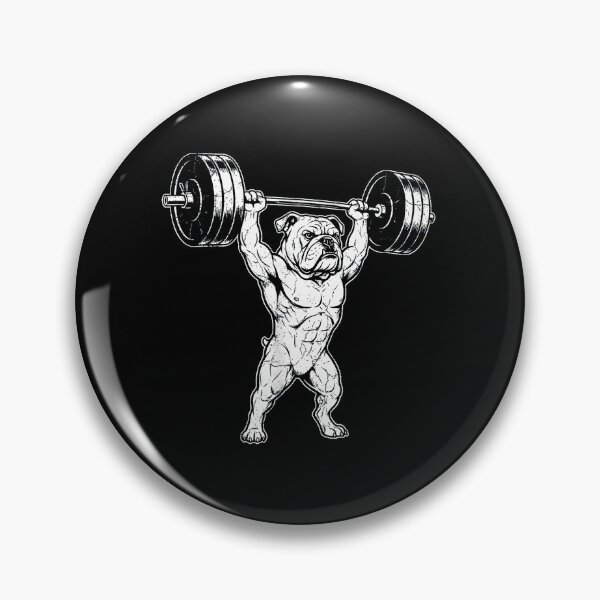 Item preview, Vintage Bulldog Weightlifting Retro Gym  designed and sold by eliramaison.