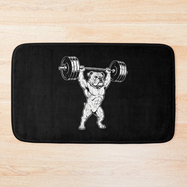 Item preview, Vintage Bulldog Weightlifting Retro Gym  designed and sold by eliramaison.