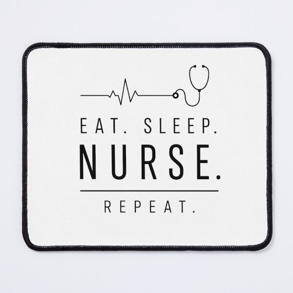 Item preview, Eat. Sleep. Nurse. Repeat. T-Shirt (Light) designed and sold by LazyCatCreative.