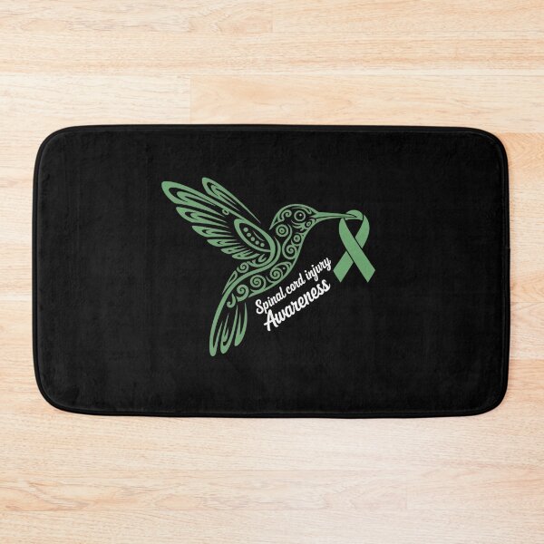 Item preview, Hummingbird Green Ribbon Spinal Cord Injury Awareness SCI designed and sold by BlassmausArt.