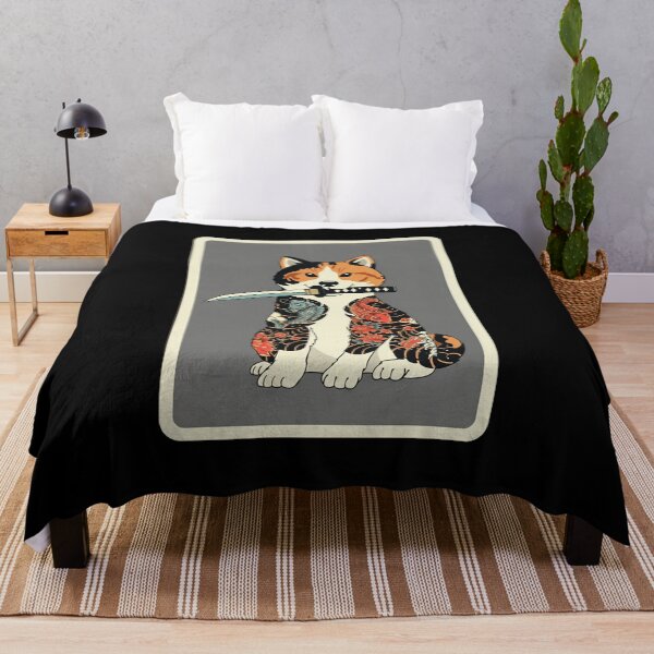 Item preview, Samurai Cat Tattoo Style Japanese designed and sold by JordynLadukeg65.