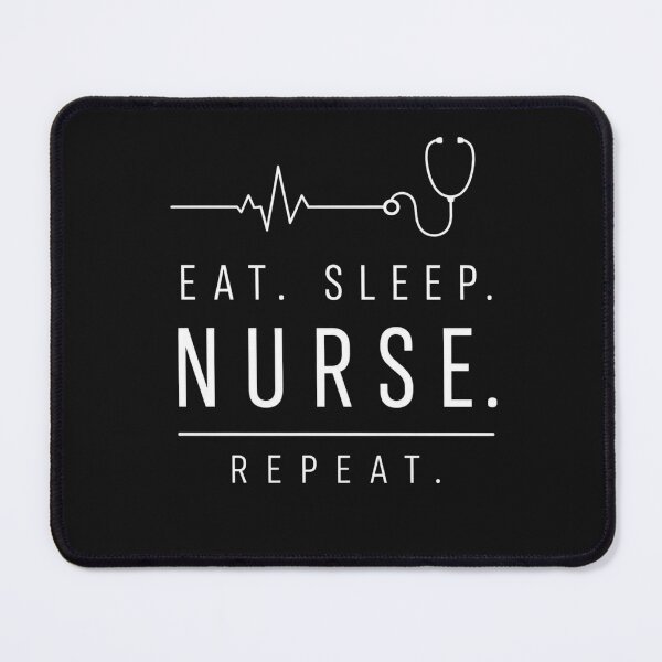 Item preview, Eat. Sleep. Nurse. Repeat T-Shirt  (Dark) designed and sold by LazyCatCreative.