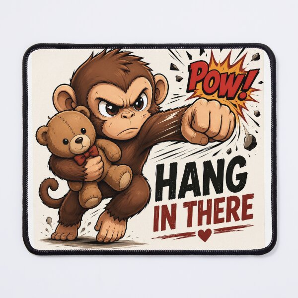 Item preview, Tough Little Monkey With Teddy Bear designed and sold by 1234saad.