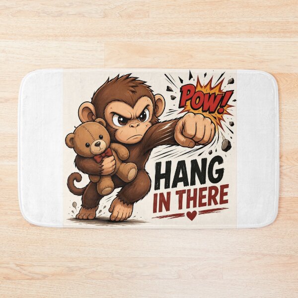 Item preview, Tough Little Monkey With Teddy Bear designed and sold by 1234saad.