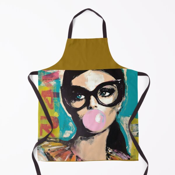 Item preview, Pop the Moment - Stylish Woman with Oversized Sunglasses Blowing Pink Bubblegum designed and sold by OlfactoART Studio.