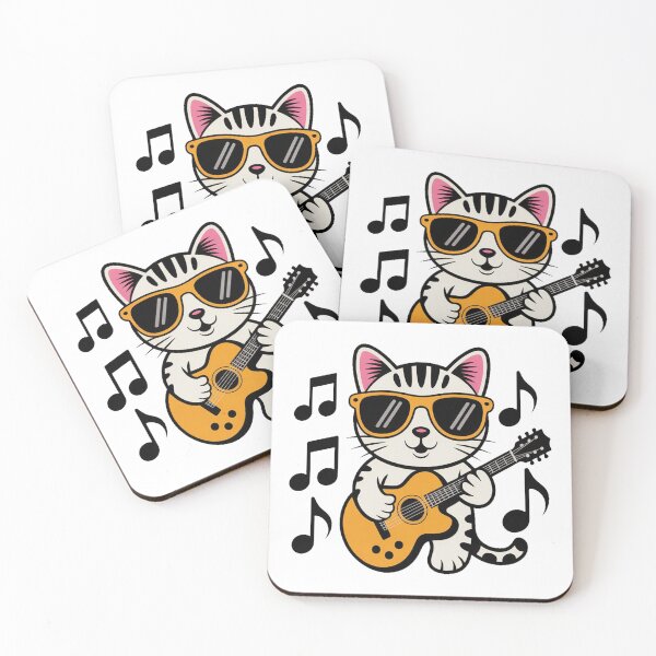 Item preview, Cat Musician Design designed and sold by QuiteOrbit.