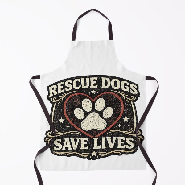 Item preview, Rescue Dogs Save Lives Vintage Retro Paw Design designed and sold by DailyTrendFinds.