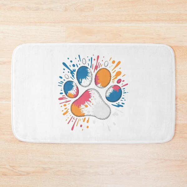Item preview, Colorful Paw Print Splatter Art Design designed and sold by Dmo3HarkoArt.