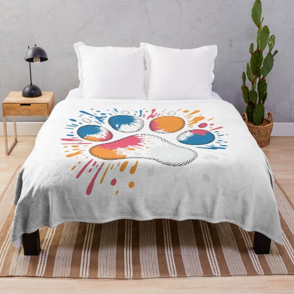 Item preview, Colorful Paw Print Splatter Art Design designed and sold by Dmo3HarkoArt.