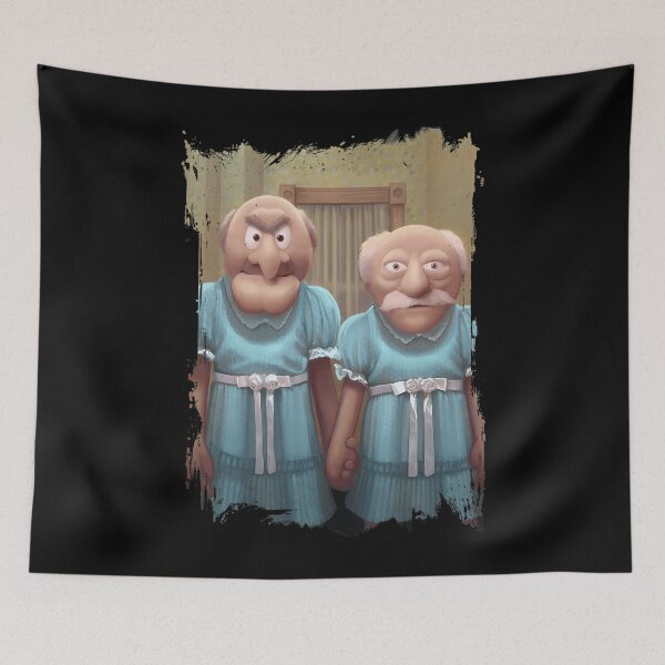 Item preview, Muppet Maniac Statler And Waldorf As The Grady Twins Meme designed and sold by DigitalArtQueen.
