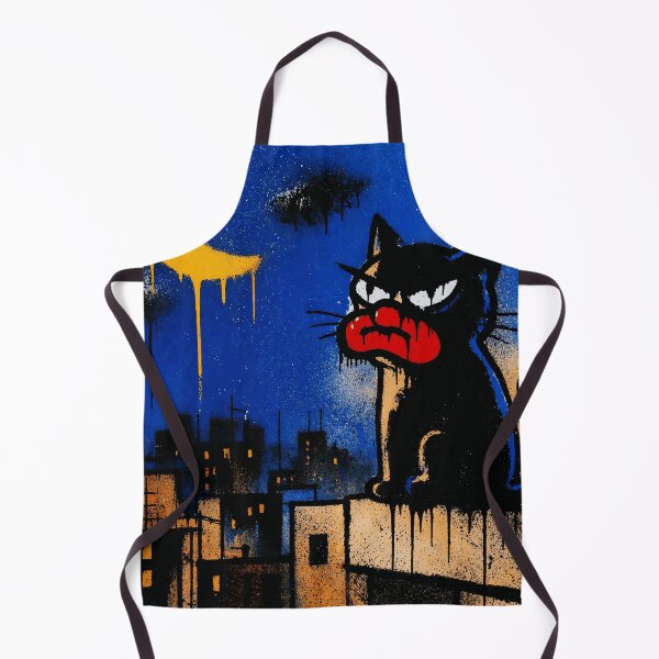 Item preview, Sad Rooftop Cat Night Graffiti  designed and sold by Modaozushi216.
