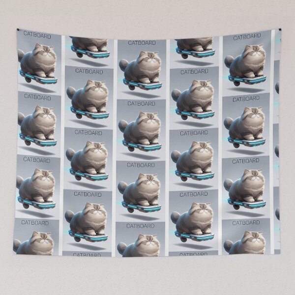 Item preview, Cute Futuristic Funny Cat On Catboard Sci-Fi Fun designed and sold by Taans-Creation.