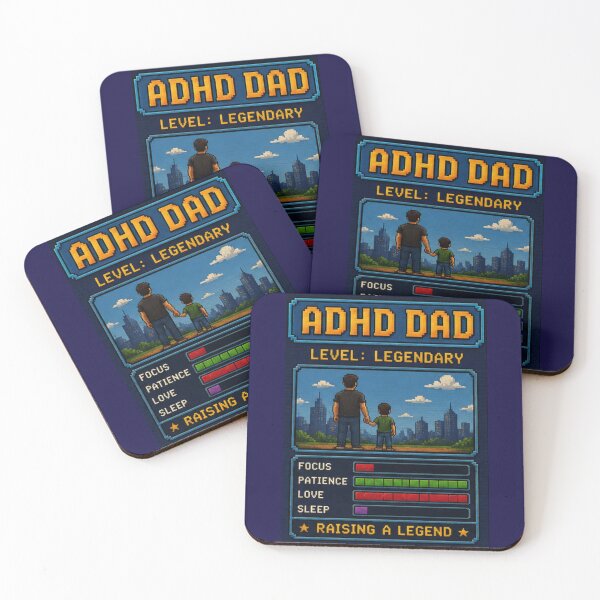 Item preview, ADHD Dad Level Legendary Raising a Legend Gamer Pixel Art Father's Day Gift designed and sold by CollectionsJEm.