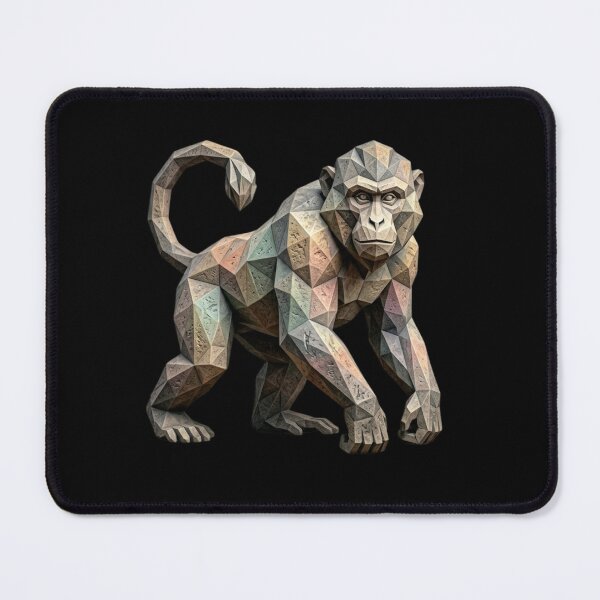 Item preview, Granite Gorilla in Motion – Polygonal Art Backpack for Fitness Enthusiasts designed and sold by bsbd-action.