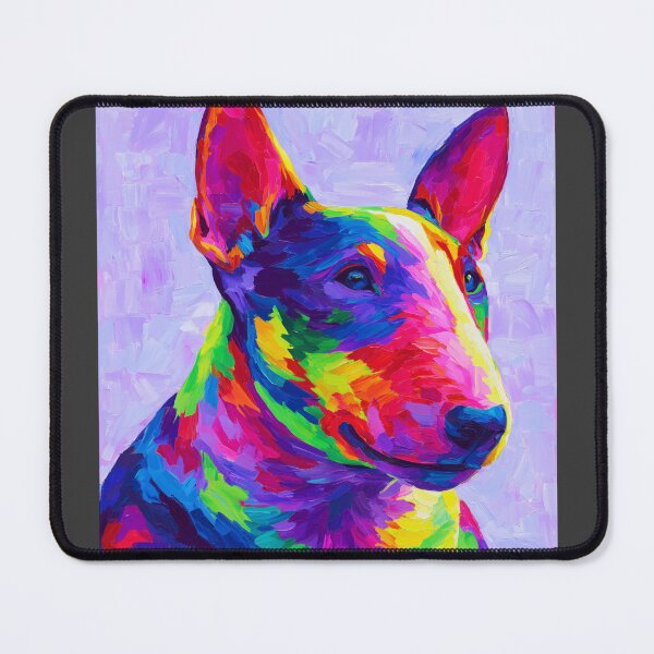Item preview, Colorful Bull terrier puppy dog designed and sold by MendaciousMina.