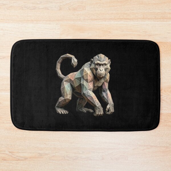 Item preview, Granite Gorilla in Motion – Polygonal Art Backpack for Fitness Enthusiasts designed and sold by bsbd-action.