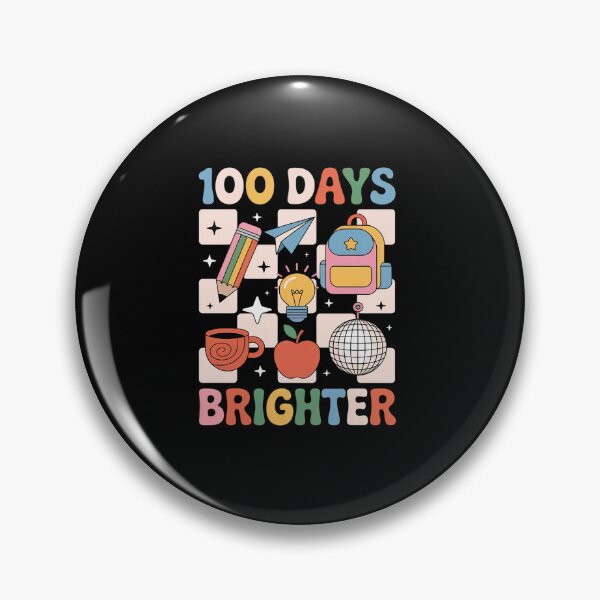 Item preview, 100 Days Brighter Checkered 100th Day of School Teacher Girl designed and sold by fferomananul.