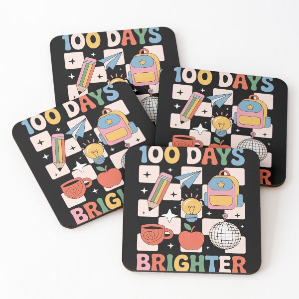 Item preview, 100 Days Brighter Checkered 100th Day of School Teacher Girl designed and sold by fferomananul.
