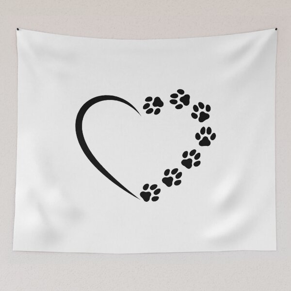 Item preview, Heart Paw Print Outline Graphic Love designed and sold by Dmo3HarkoArt.