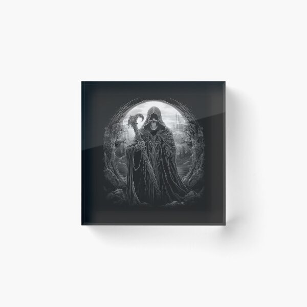 Item preview, Dark Grim Reaper Skull Wizard Gothic Fantasy Art designed and sold by inkoutninja.