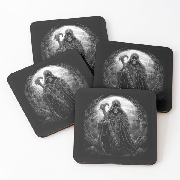 Item preview, Dark Grim Reaper Skull Wizard Gothic Fantasy Art designed and sold by inkoutninja.