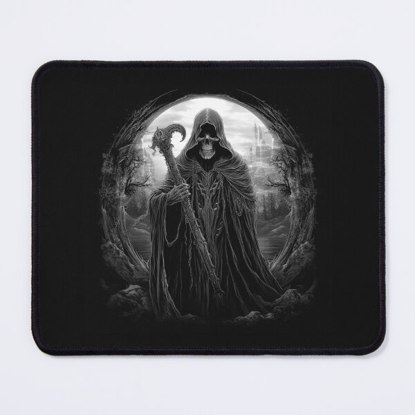 Item preview, Dark Grim Reaper Skull Wizard Gothic Fantasy Art designed and sold by inkoutninja.