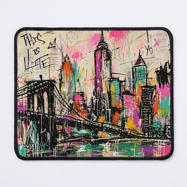 Item preview, Brooklyn Bridge Street Art Cityscape designed and sold by Modaozushi216.