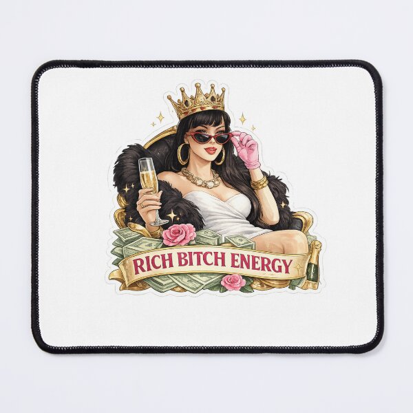 Item preview, Rich Bitch Energy Glam Boss Girl Aesthetic Sticker designed and sold by Artbysarmina.