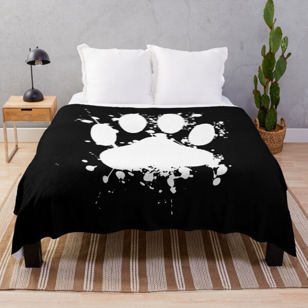 Item preview, White Paw Print Grunge Splatter T-Shirt designed and sold by Dmo3HarkoArt.