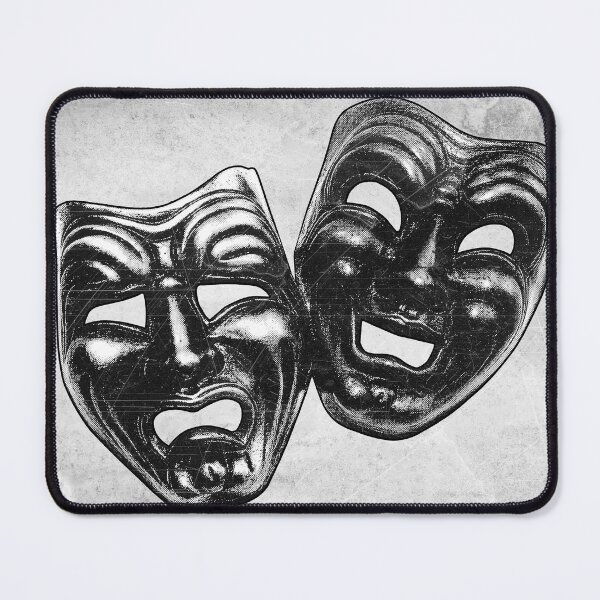 Item preview, Comedy Tragedy Masks Dark Theatre Gothic Art designed and sold by Ghoul Enterprises.
