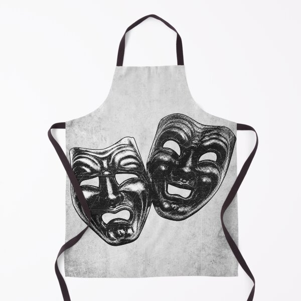 Item preview, Comedy Tragedy Masks Dark Theatre Gothic Art designed and sold by Ghoul Enterprises.