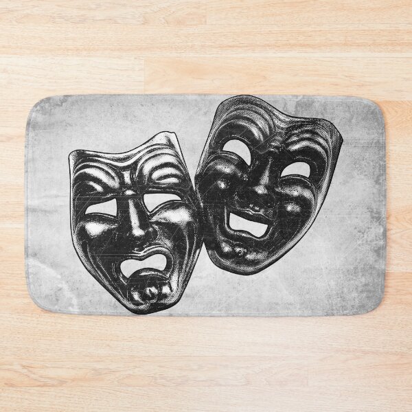 Item preview, Comedy Tragedy Masks Dark Theatre Gothic Art designed and sold by Ghoul Enterprises.
