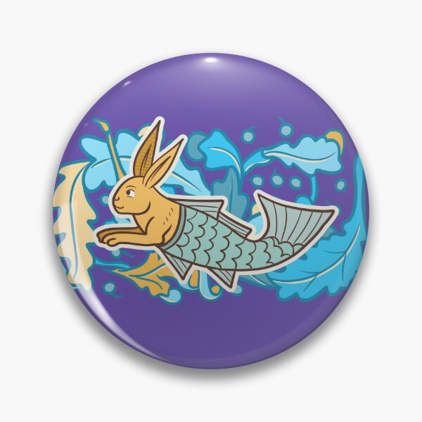 Item preview, Cute Medieval Fish Rabbit Colorful Drawing designed and sold by MariOyama.