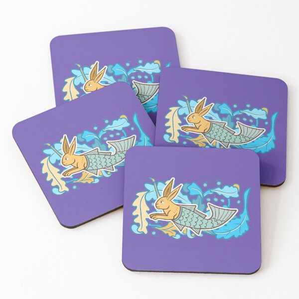 Item preview, Cute Medieval Fish Rabbit Colorful Drawing designed and sold by MariOyama.